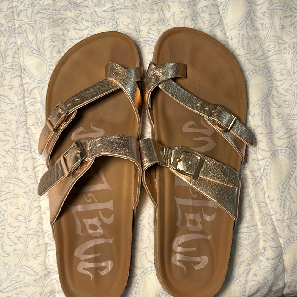 Mad Love Rose Gold toned sandals. (Brand new)